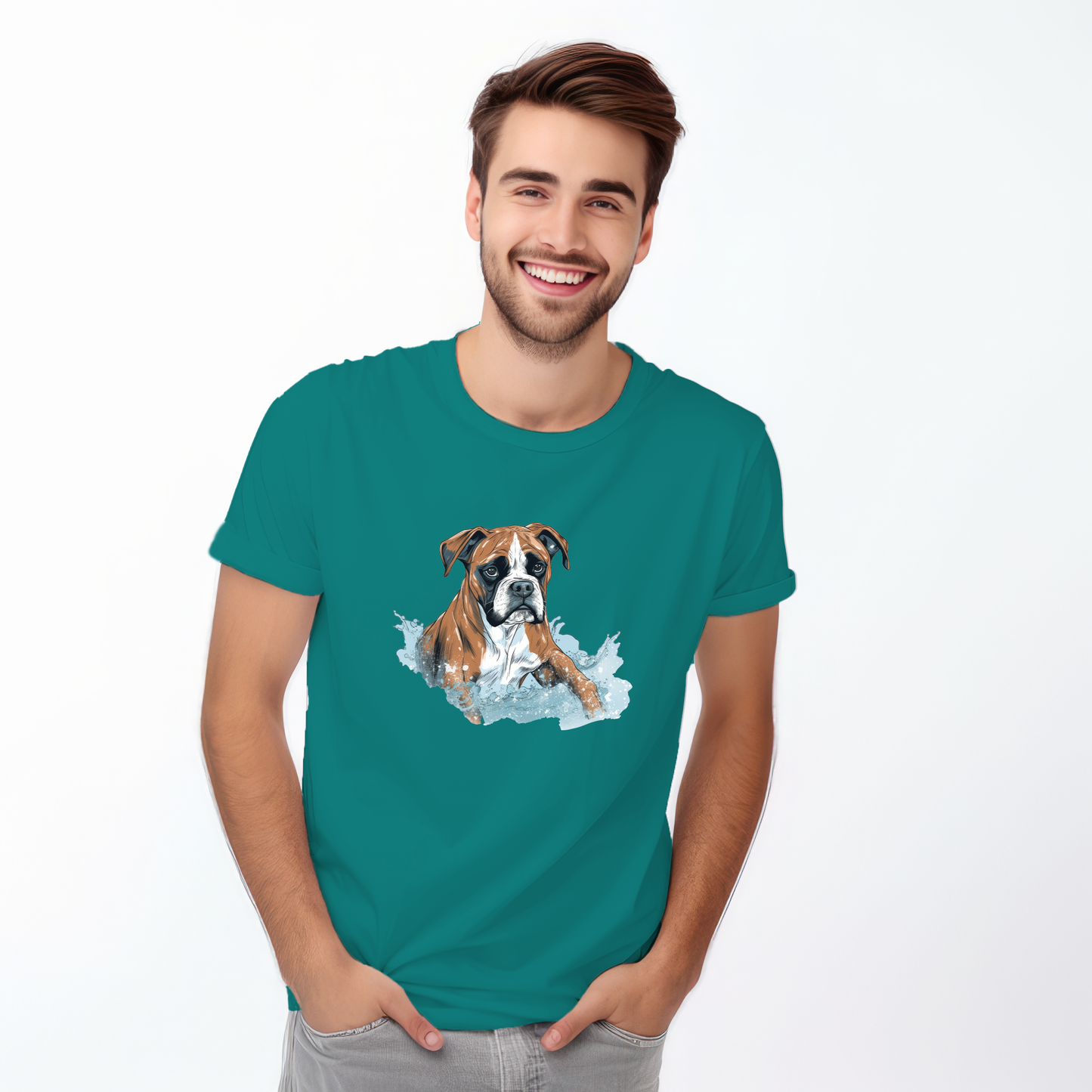 Boxer in water puddle Tshirt