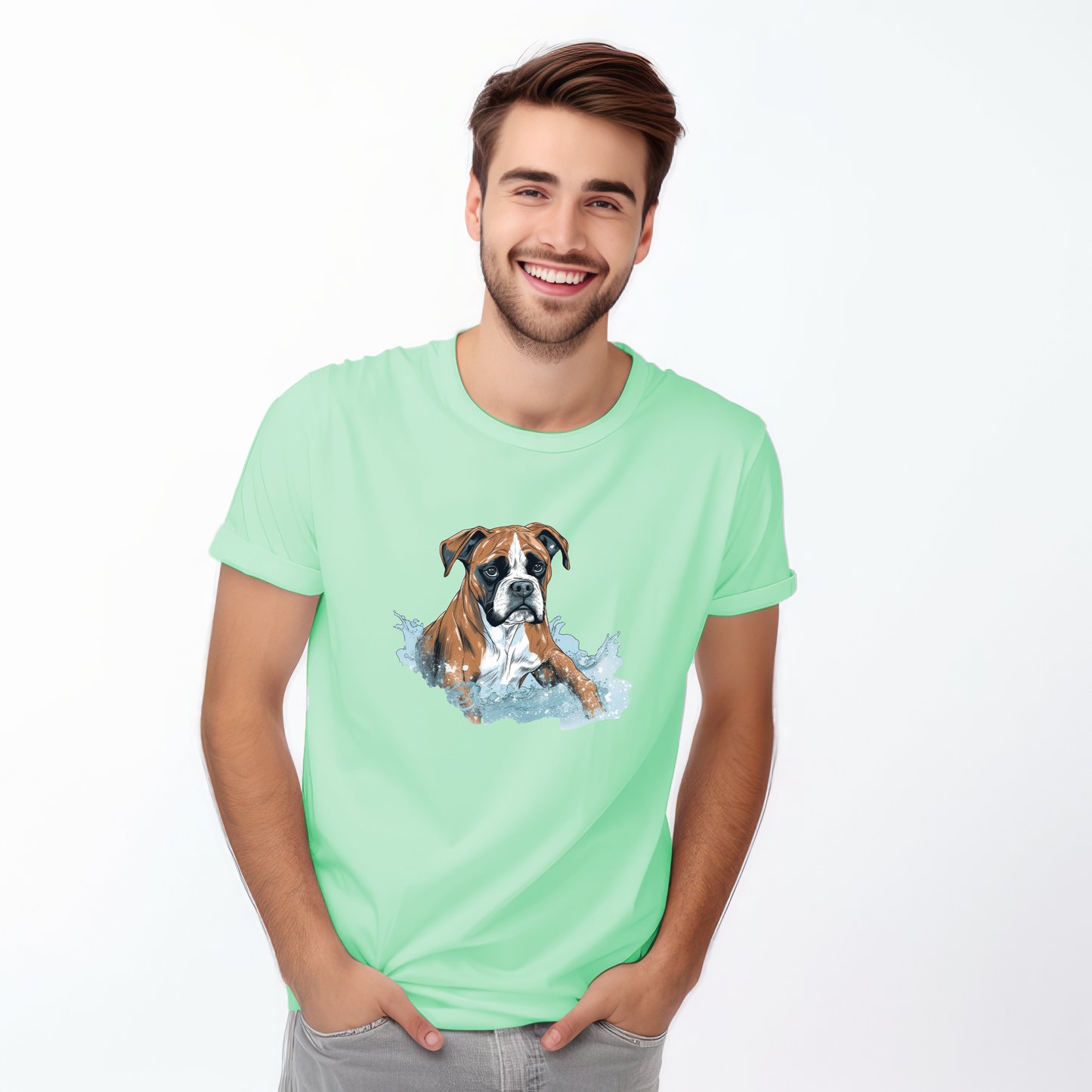 Boxer in water puddle Tshirt